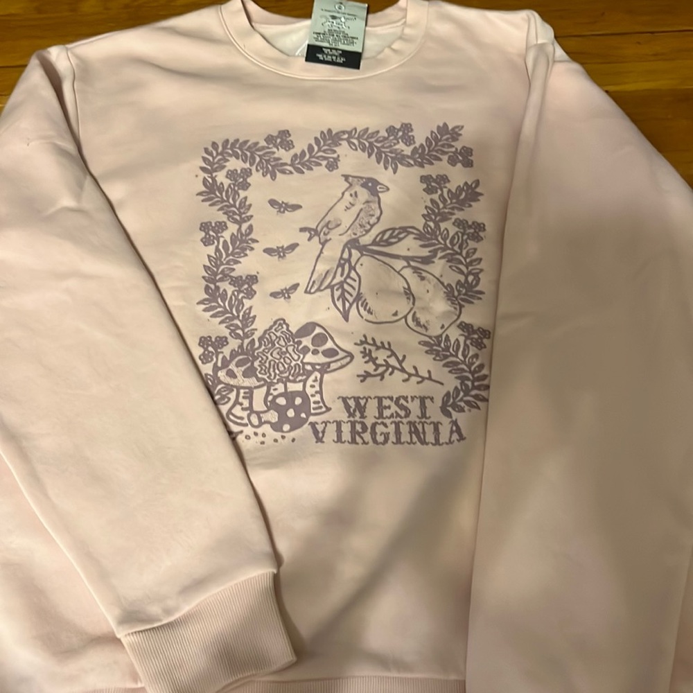 West Virginia pink crewneck
